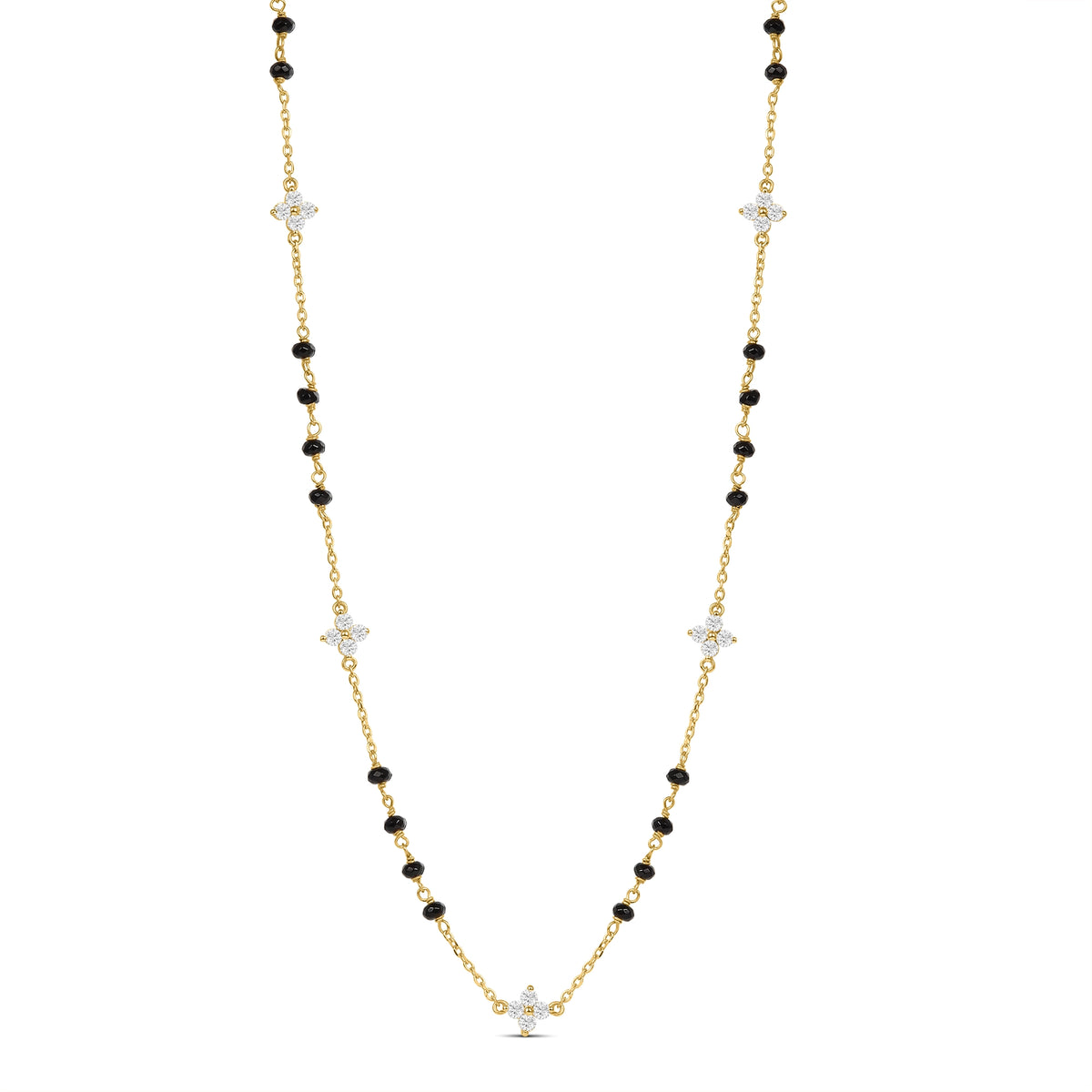 Roovi Lumi Line Lab Diamond Mangalsutra in 18kt Gold Vermeil