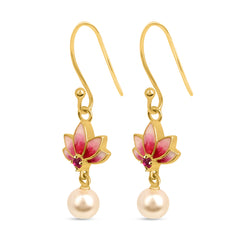 Buy Meenakari Lotus Grace Earrings