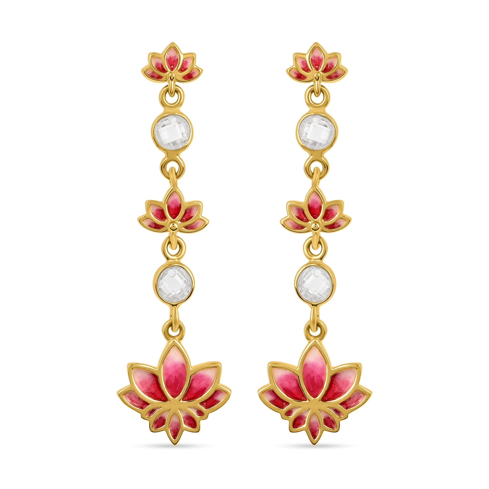 Buy Padma Lotus Long Earrings