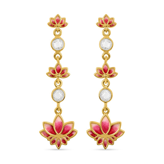 Buy Padma Lotus Long Earrings