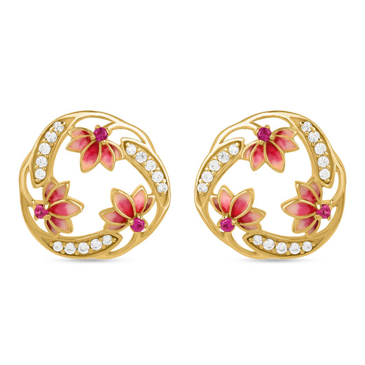 Buy Lotus Bloom Stud Earrings