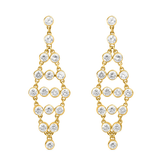 Dilruba Chandelier Earrings in 925 Silver