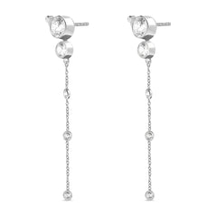 Madhubala Drop Earrings in 925 Silver - Large Size