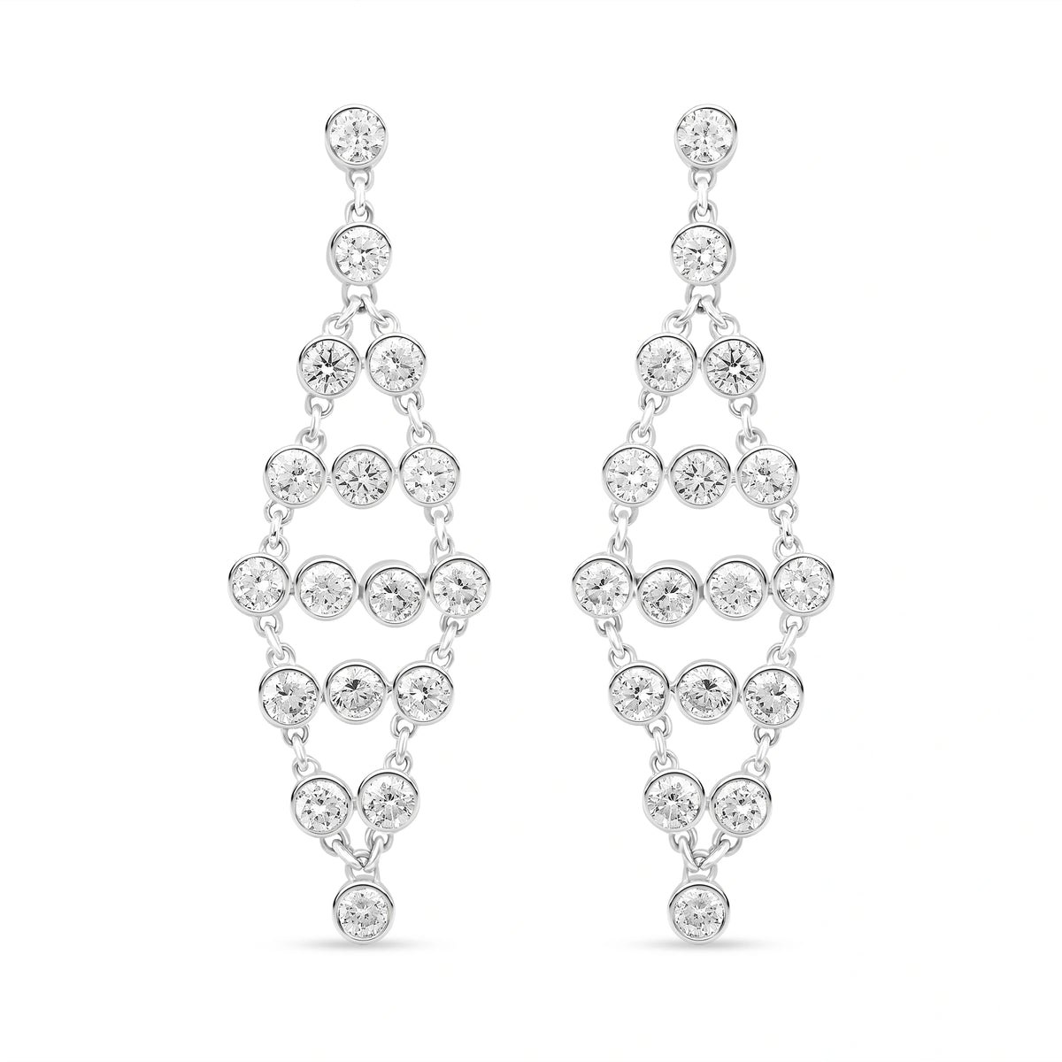 Dilruba Chandelier Earrings in 925 Silver