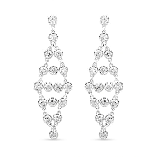 Dilruba Chandelier Earrings in 925 Silver