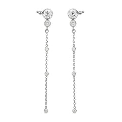 Madhubala Drop Earrings in 925 Silver - Small Size