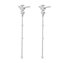 Madhubala Drop Earrings in 925 Silver - Small Size