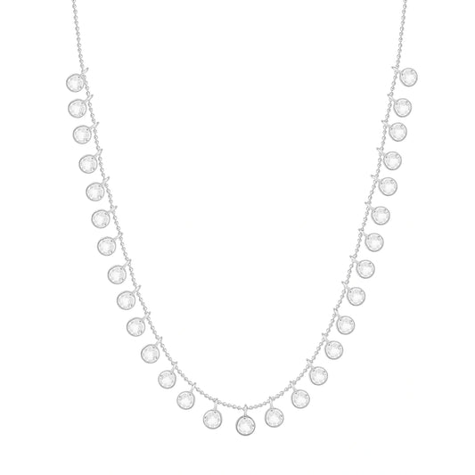 Chandani Partywear American Diamond Necklace in 925 Silver