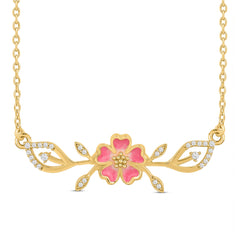 Sweet Blossom 925 Silver Flora Necklace with 22kt Gold Plating