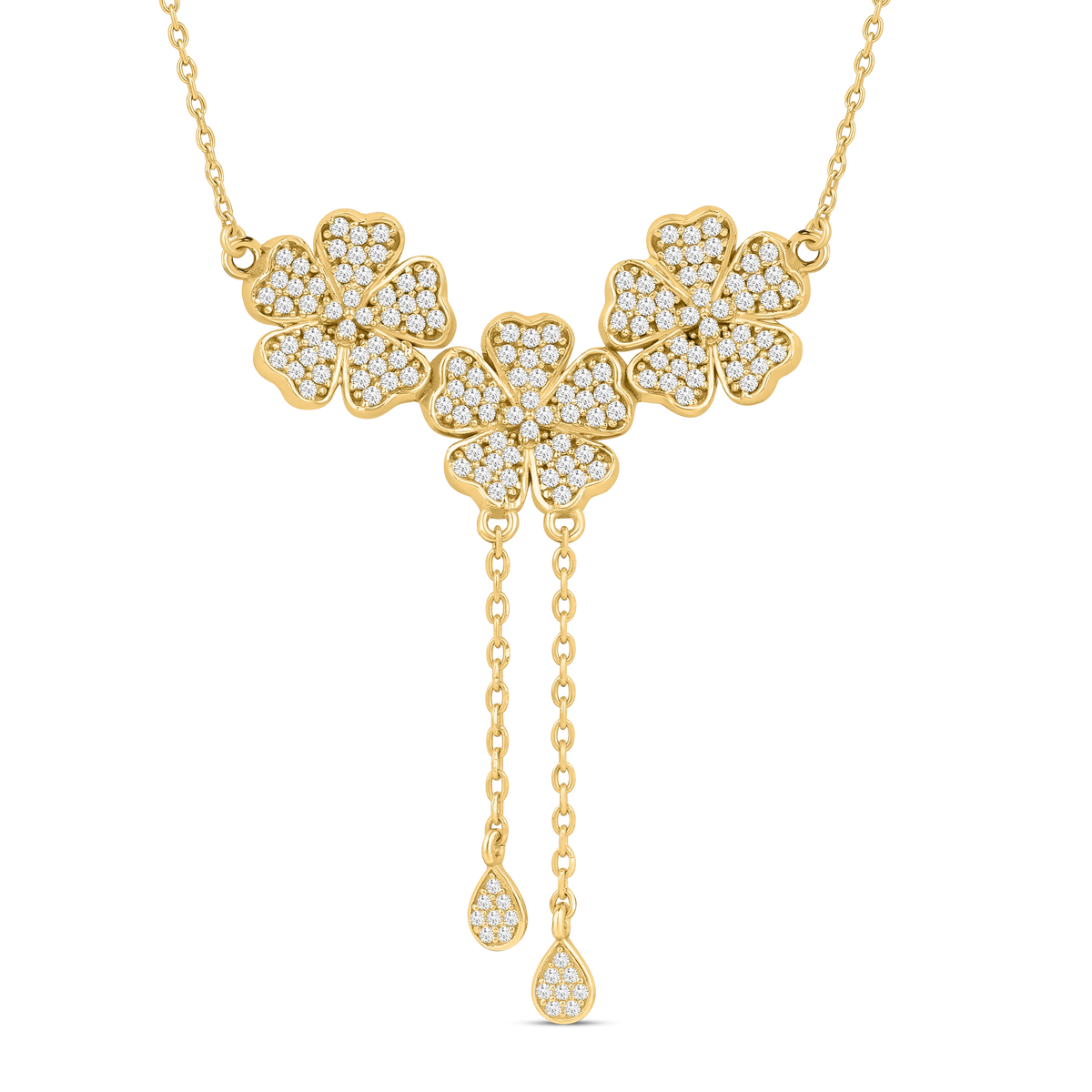 Desi Girl 925 Silver Flower Party Wear Necklace