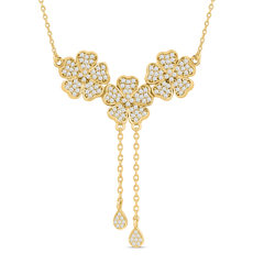Desi Girl 925 Silver Flower Party Wear Necklace