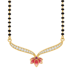 Padma Lotus 925 Silver Mangalsutra with 22kt Gold Plating