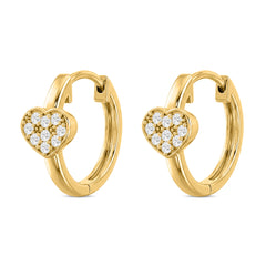 Roovi Cutest Heart Hoop in Pure 925 Sterling Silver