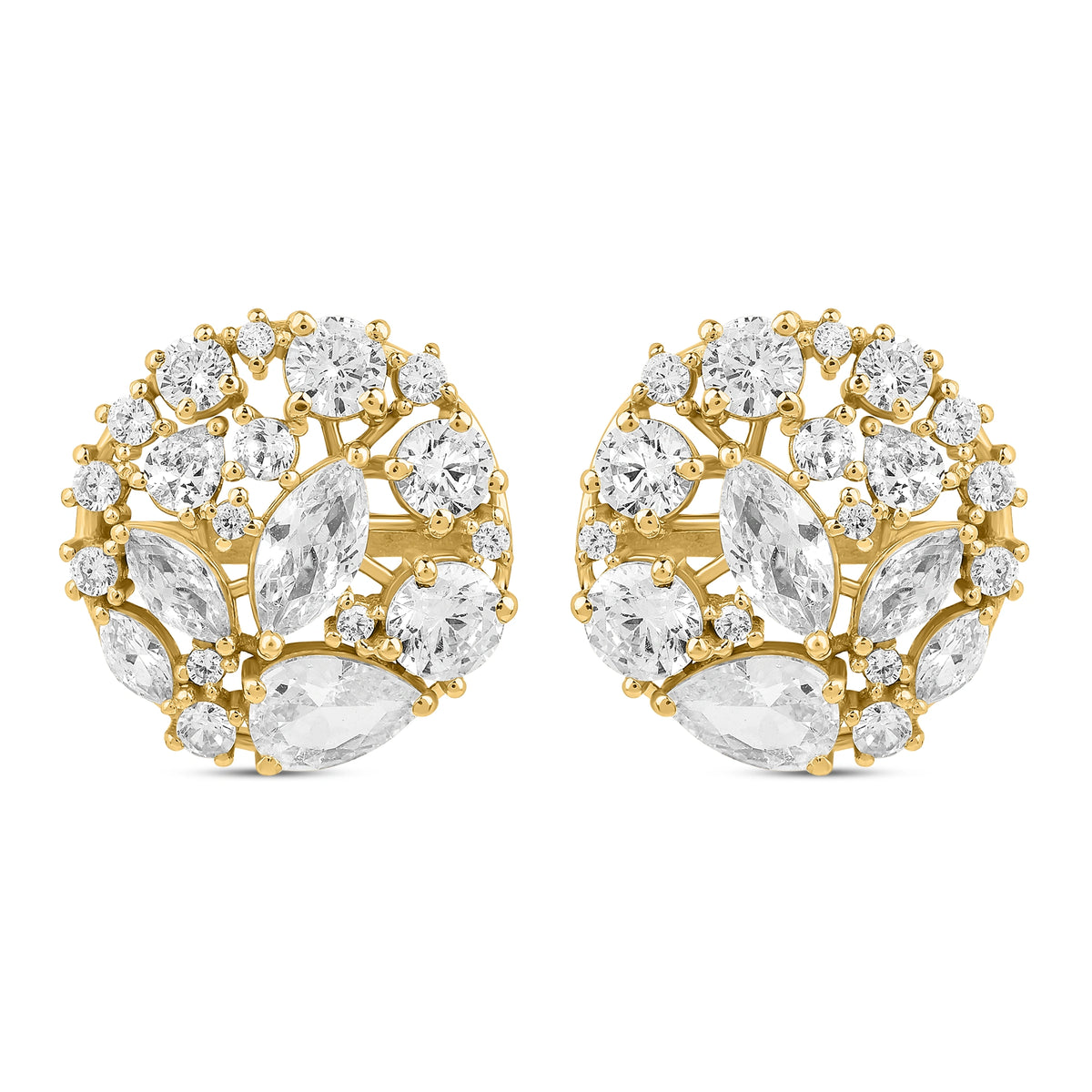 Myra 925 Silver American Diamond Studs