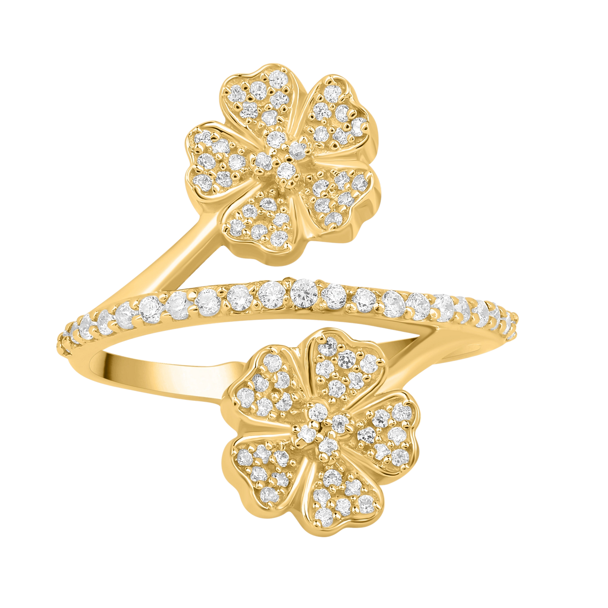 Desi Girl 925 Silver American Diamond Ring I Adjustable size I
