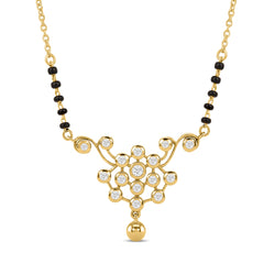 Roovi Tatva 925 Silver Mangalsutra for Women with American Diamond