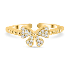 Love & Bow 925 Silver AD Ring for Women & girls I Adjustable Size