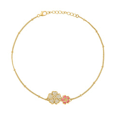 Bloom Girl Party Wear Anklet in 925 Silver