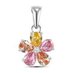 Pastel Dream Flora 925 Silver Pendant without Chain
