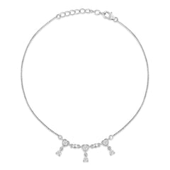 My Heart Drops 925 Silver Anklet for Women I 2 Pc