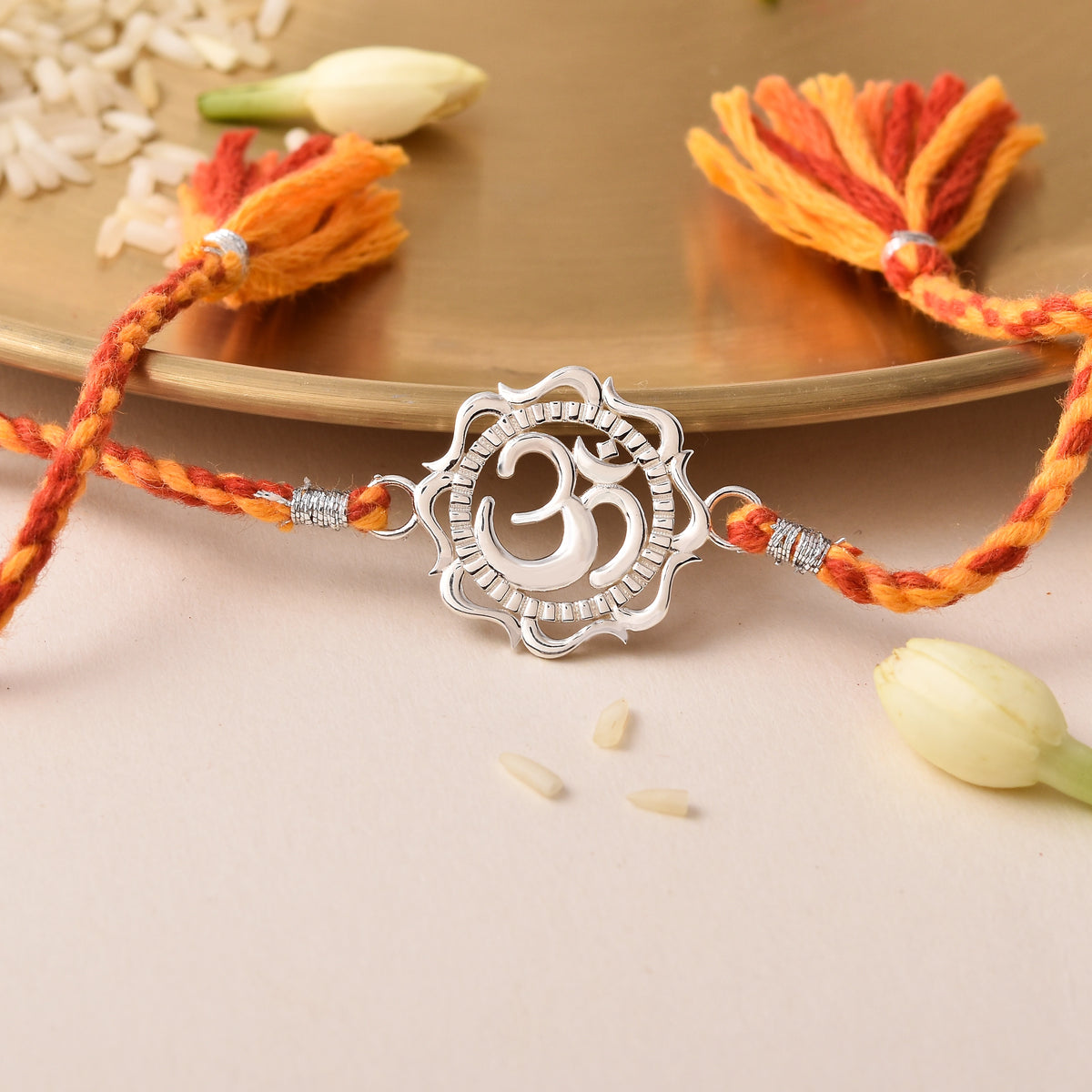 Roovi 925 Silver Om Chakra Rakhi Rakhi For Brother