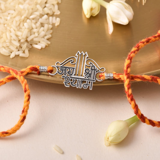 Roovi 925 Silver Khatu Shyam Ji Rakhi For Brother