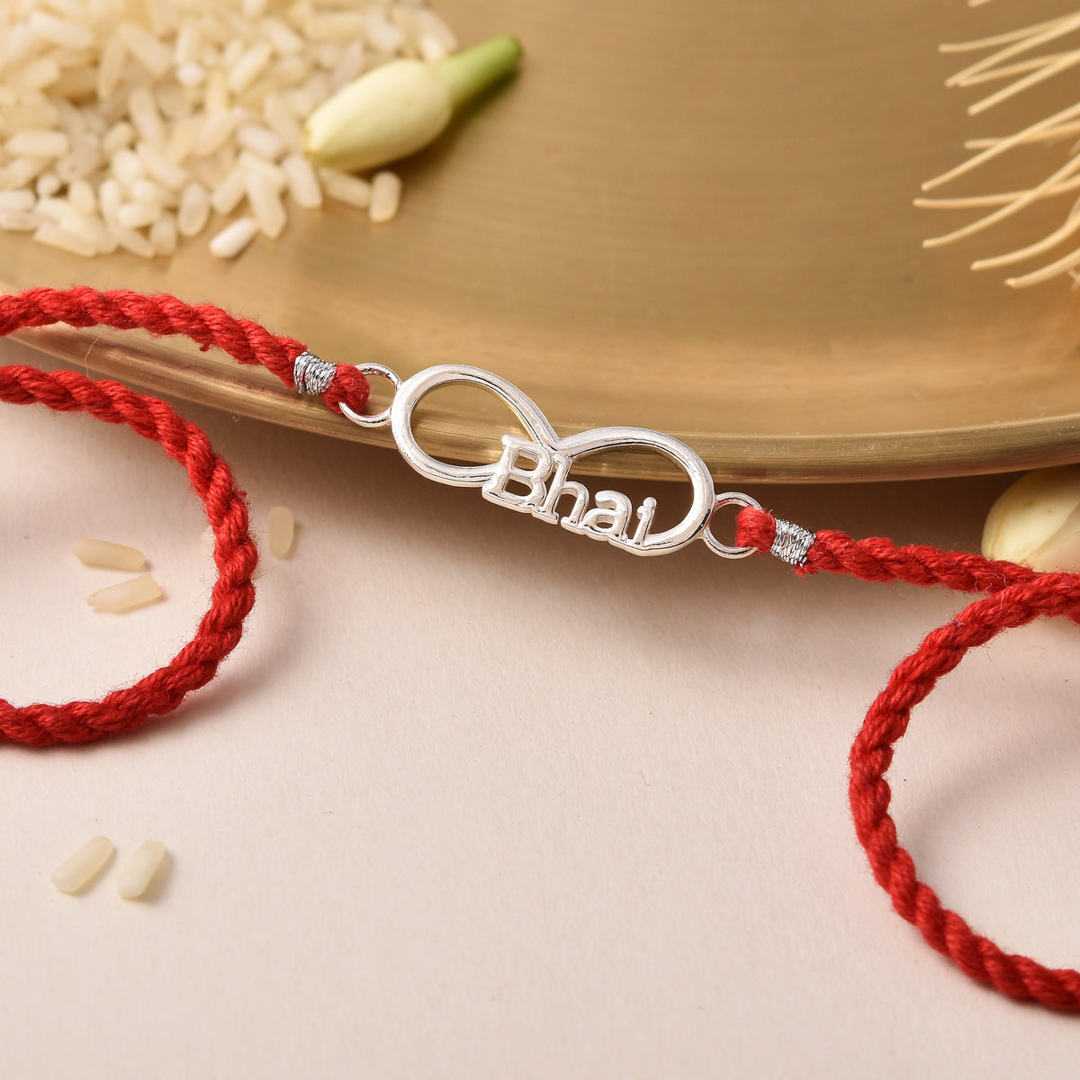 Roovi 925 Silver Infinity Bhai Rakhi For Brother