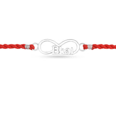 Roovi 925 Silver Infinity Bhai Rakhi For Brother