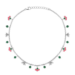 A Wildflower Pure 925 Silver Anklet for Women I 2 Pc