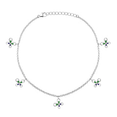 Dance of Butterflies 925 Silver Anklet for Women I 2 Pc