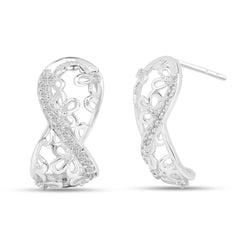 Roovi Classy Florets Huggie in 925 Silver with  22kt Gold Plating