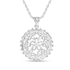 Roovi Sun Kissed Flower 925 Silver Necklace with 22kt Gold Plating