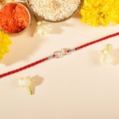 Roovi Real 925 Silver Infinity Rakhi For Brother