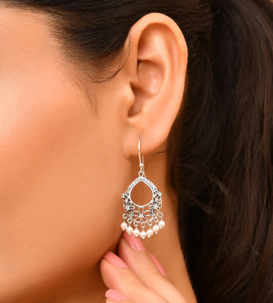 Roovi Gulnaz 925 Silver Jhumki Earrings