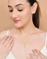 925 Pure Silver Spring Leaf Necklace with 22kt Gold Plating for Sale