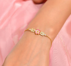 Gulabi Blush Bracelet in 925 Silver with 22kt Gold Plated