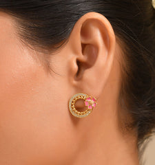 Rosy Dream 925 Silver Earring with Pink Enamel