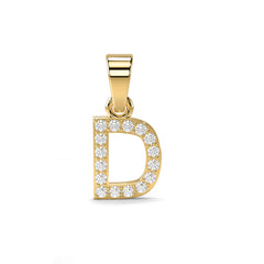 Roovi Initial Pendant in 925 Sterling Silver 18kt Gold Plated  Vermeil
