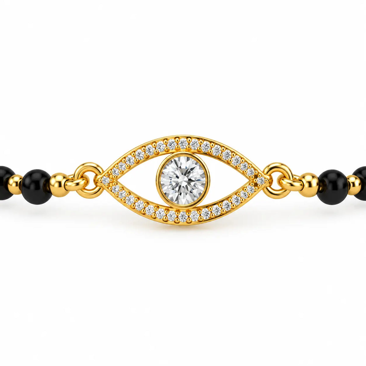 Roovi Evil Eye 925 Sterling Silver Mangalsutra Bracelet
