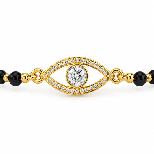 Roovi Evil Eye 925 Sterling Silver Mangalsutra Bracelet