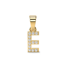 Roovi Initial Pendant in 925 Sterling Silver 18kt Gold Plated  Vermeil