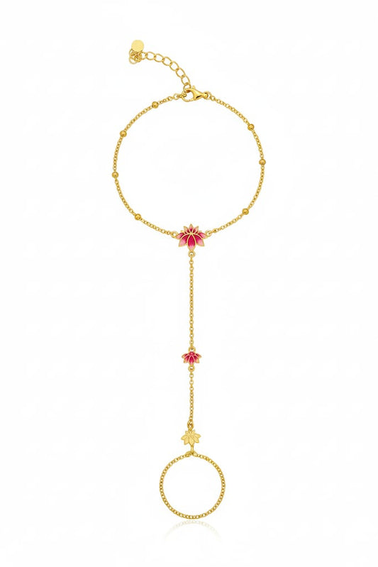 Padma Lotus Minimal HathPhool in 925 Silver with 22kt gold plated