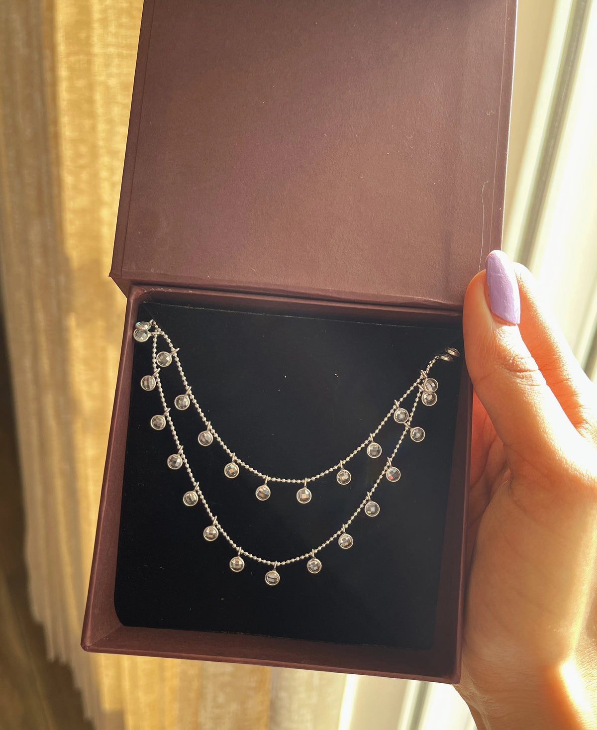 Shining 925 Silver Anklet Valentine gift