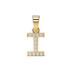 Roovi Initial Pendant in 925 Sterling Silver 18kt Gold Plated  Vermeil