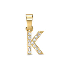 Roovi Initial Pendant in 925 Sterling Silver 18kt Gold Plated  Vermeil