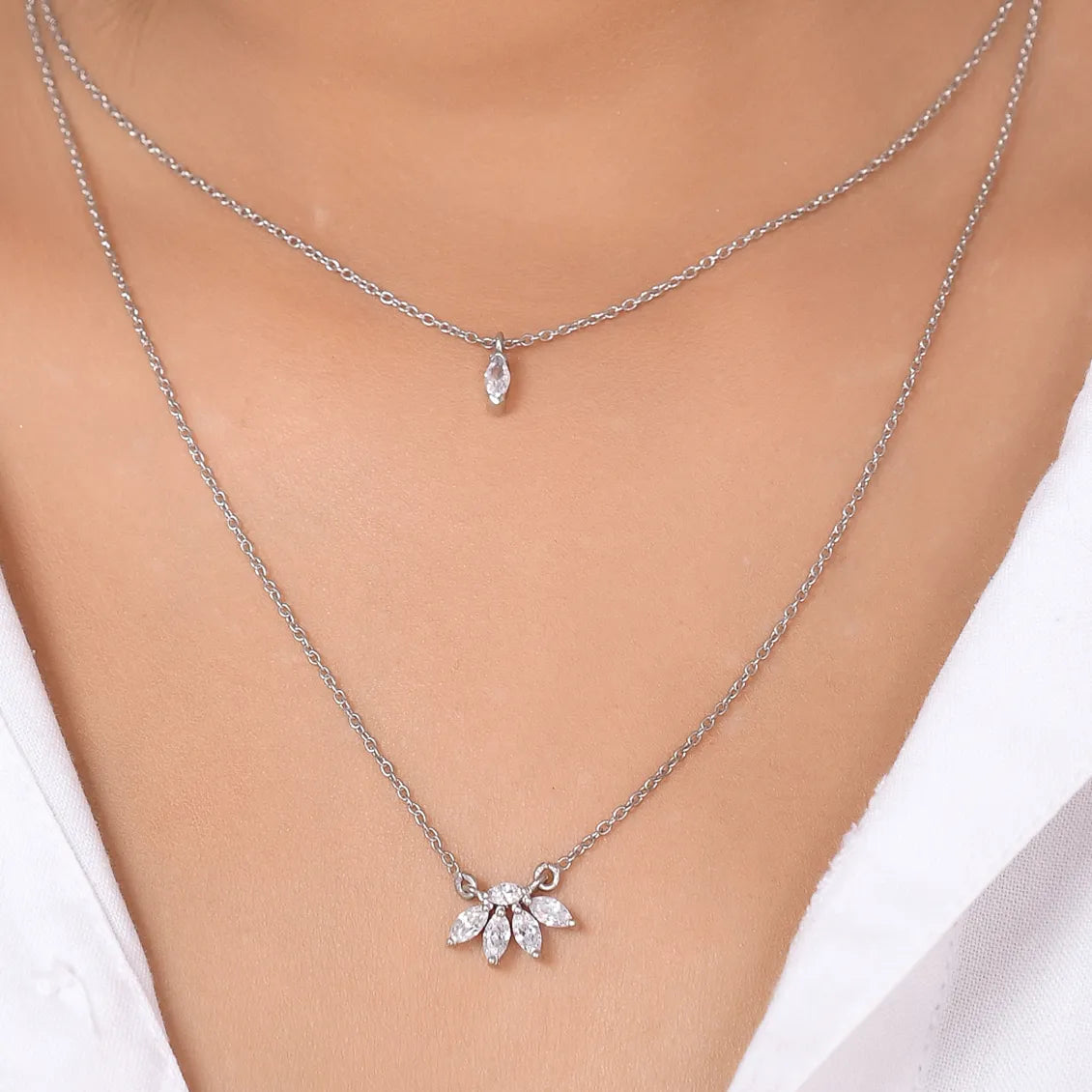 925 Pure Silver Love to Shine Lotus Necklace for Sale