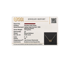 Roovi You & Me Lab Diamond Mangalsutra in 18kt Gold Vermeil