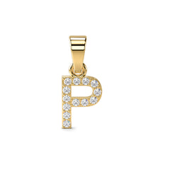 Roovi Initial Pendant in 925 Sterling Silver 18kt Gold Plated  Vermeil