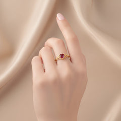 Forever Kind of Love Ring in 925 Silver with American Diamonds