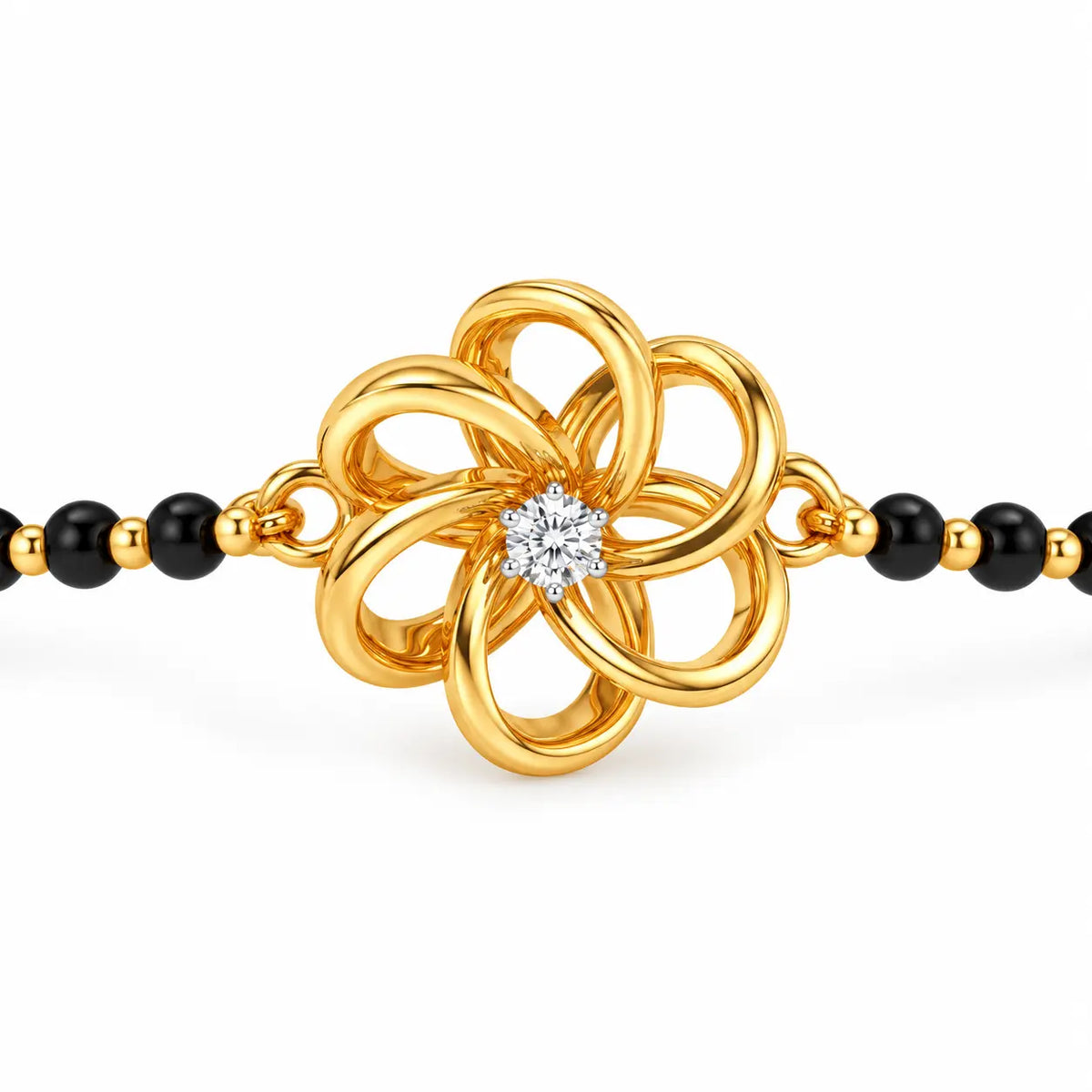 Roovi Aroha Flower 925 Sterling Silver Mangalsutra bracelet for Women